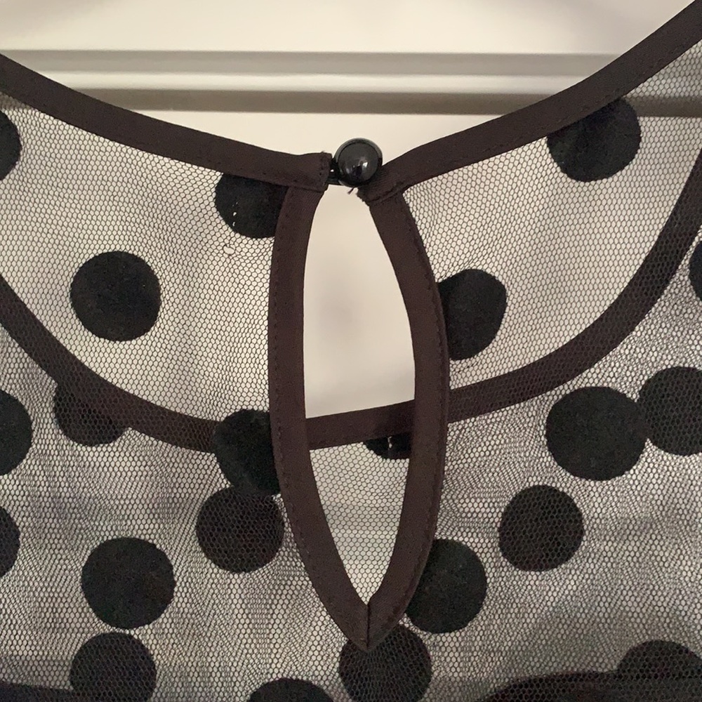 Anthropologie Polka Dot Illusion Neck Dress - Picture 4 of 6
